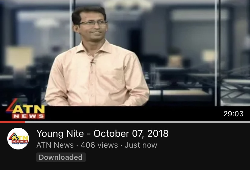 On the popular TV channel ATN News, participating in the talk show program Young Night 2018.